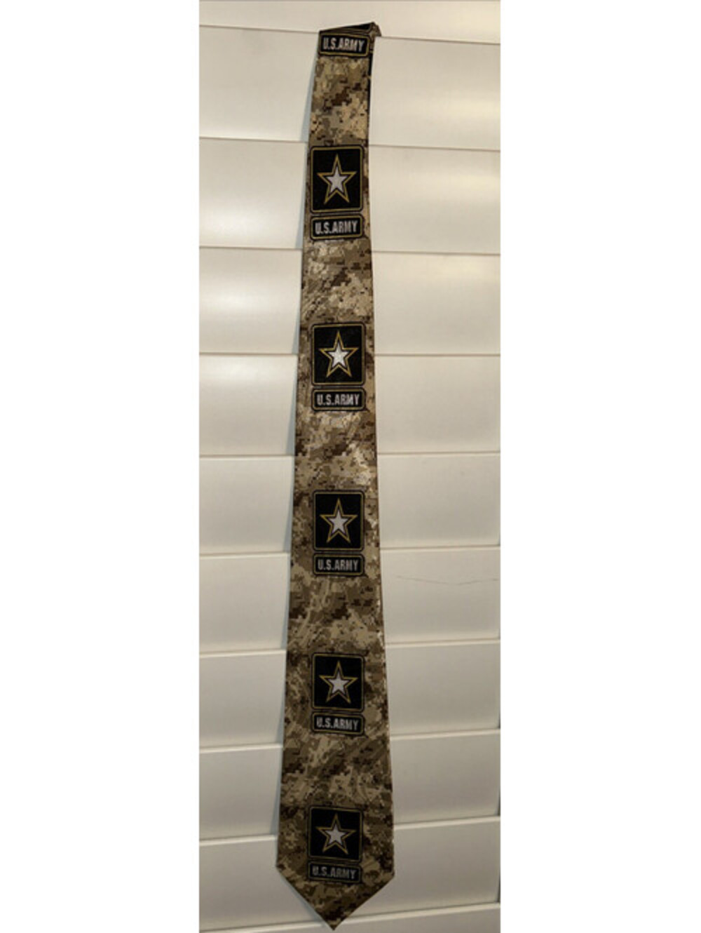 US Army Military Necktie Steven Harris - Desert Tan Camo Tie 59"x3.5" Hand Made
